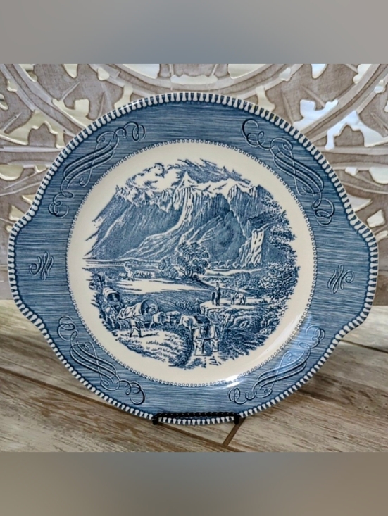 Currier & Ives Other - Vintage Currier & Ives Royal China "The Rocky Mountains" Chop Plate Platter